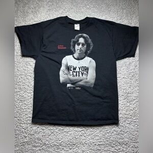 VINTAGE JOHN LENNON Shirt Extra Large Crewneck Tee New York City 90s Bob Gruen